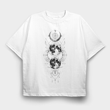Moon Phase Trinity, Tricou Oversize Barbati (Unisex)