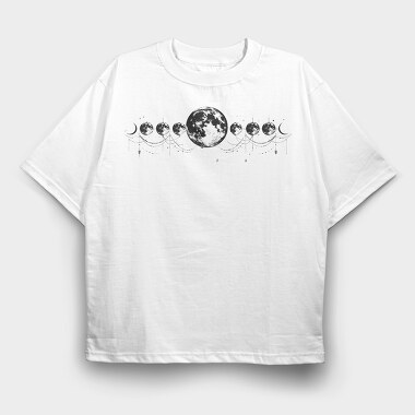 Moon Phases Chandelier, Tricou Oversize Barbati (Unisex)