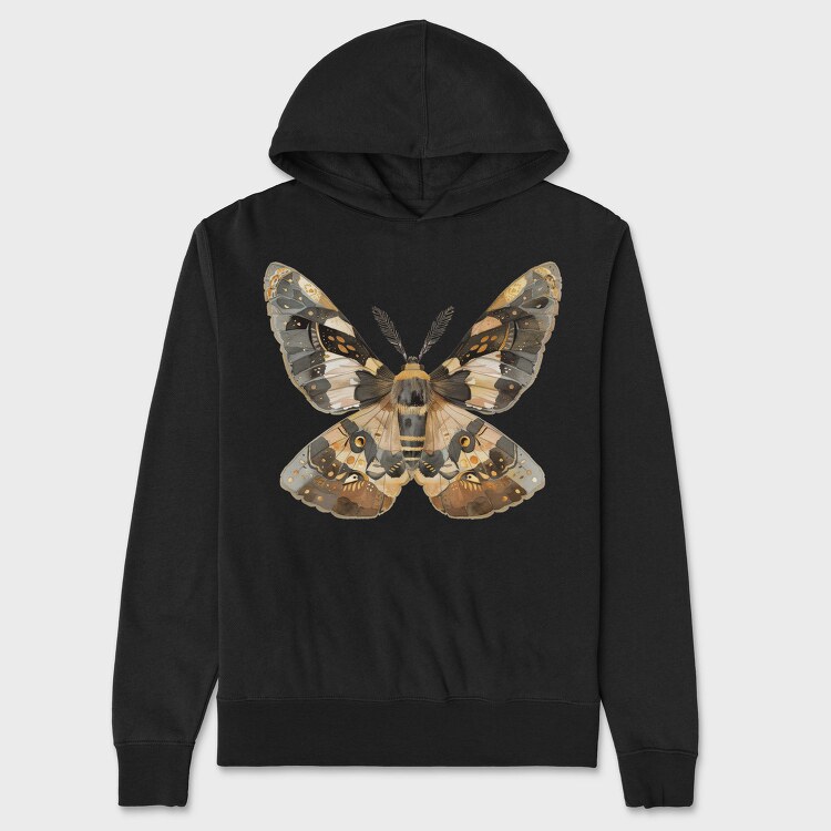 Moon Wings Silhouette, Hanorac Oversize Barbati (Unisex)