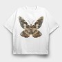 Moon Wings Silhouette, Tricou Oversize Barbati (Unisex)