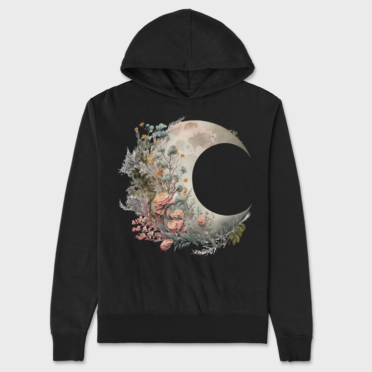 Moonlit Blossoms Garden, Hanorac Oversize Barbati (Unisex)