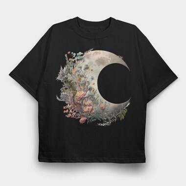 Moonlit Blossoms Garden, Tricou Oversize Barbati (Unisex)