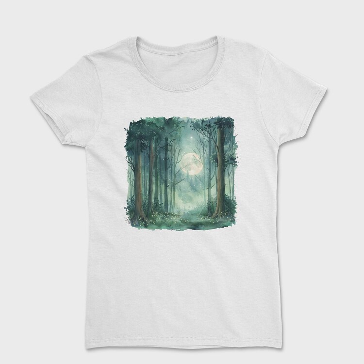 Moonlit Forest Path, Tricou Femei