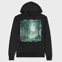 Moonlit Forest Path, Hanorac Oversize Barbati (Unisex)