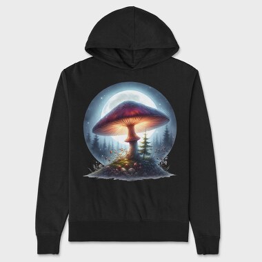 Moonlit Mushroom Glow, Hanorac Oversize Barbati (Unisex)