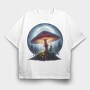Moonlit Mushroom Glow, Tricou Oversize Barbati (Unisex)