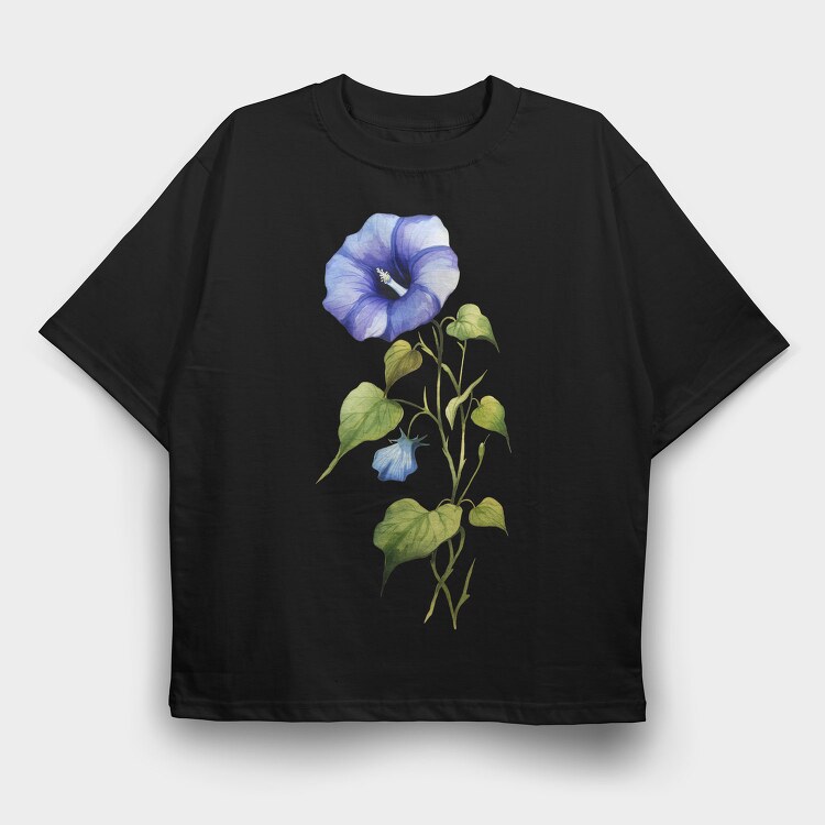 Morning Glory Flower, Tricou Oversize Barbati (Unisex)