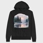 Morning Mist Forest, Hanorac Oversize Barbati (Unisex)