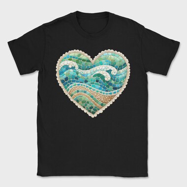 Mosaic Heart Sublimation, Tricou Barbati (Unisex)