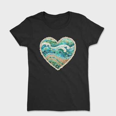 Mosaic Heart Sublimation, Tricou Femei