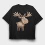 Mossy Ear Moose, Tricou Oversize Barbati (Unisex)
