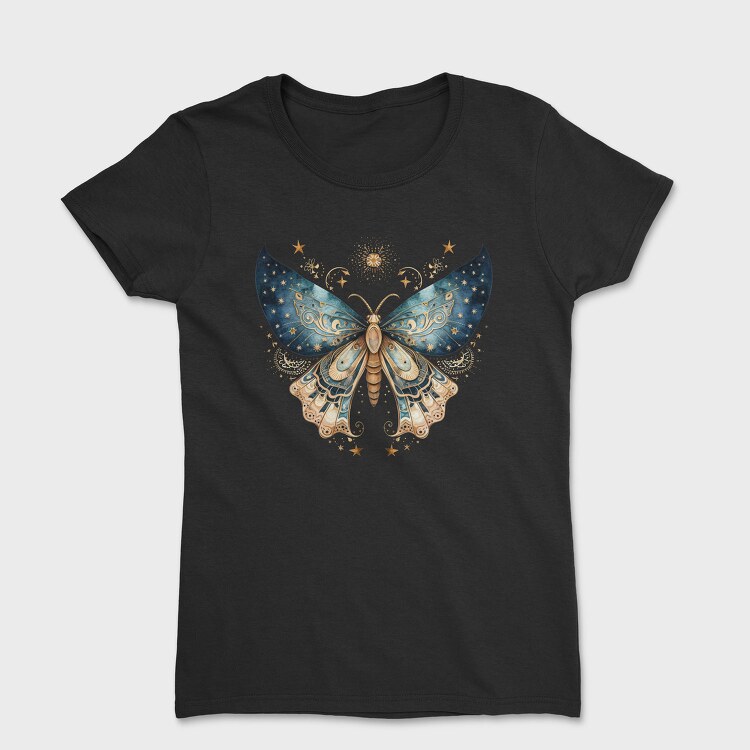 Moth And Moon Clipart Set 96717200, Tricou Femei