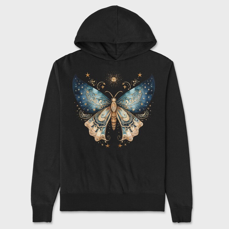 Moth And Moon Clipart Set 96717200, Hanorac Oversize Barbati (Unisex)