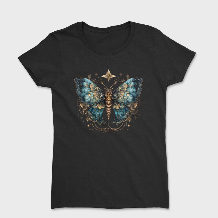 Moth Moon Clipart, Tricou Femei