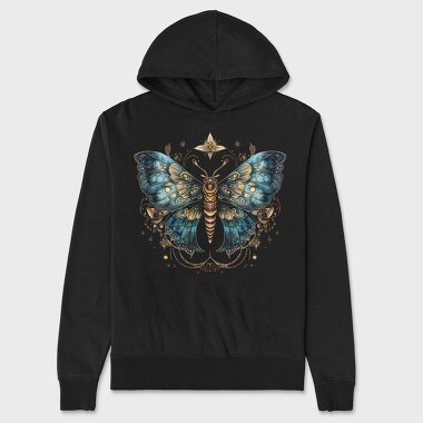 Moth Moon Clipart, Hanorac Oversize Barbati (Unisex)