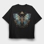 Moth Moon Clipart, Tricou Oversize Barbati (Unisex)