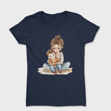 Mother And Baby Cuddle, Tricou Femei