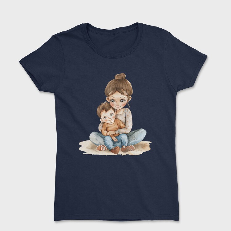 Mother And Baby Cuddle, Tricou Femei
