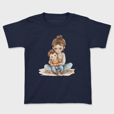 Mother And Baby Cuddle, Tricou Copii