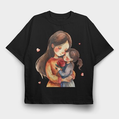 Mother And Daughter Love, Tricou Oversize Barbati (Unisex)