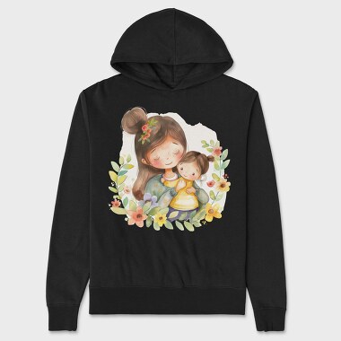 Mother And Flowers, Hanorac Oversize Barbati (Unisex)