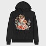 Mother Baby Flower Bond, Hanorac Oversize Barbati (Unisex)