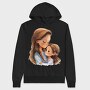 Mother Baby Hug, Hanorac Oversize Barbati (Unisex)