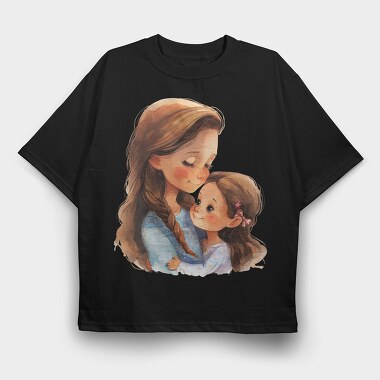 Mother Baby Hug, Tricou Oversize Barbati (Unisex)