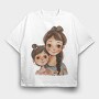 Mother Daughter Bonding, Tricou Oversize Barbati (Unisex)