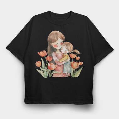 Mother Love Flower, Tricou Oversize Barbati (Unisex)