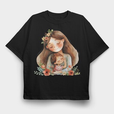 Mother Love Flowers, Tricou Oversize Barbati (Unisex)