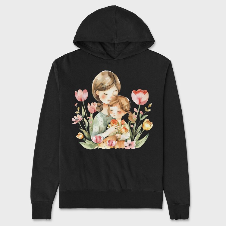 Motherhood Flower Love, Hanorac Oversize Barbati (Unisex)