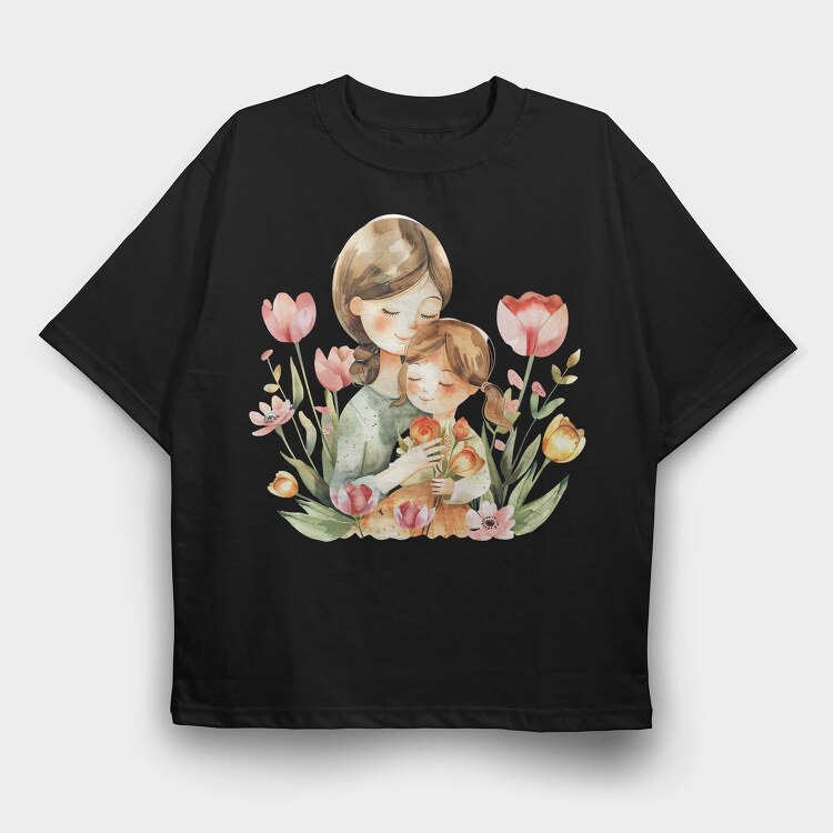 Motherhood Flower Love, Tricou Oversize Barbati (Unisex)