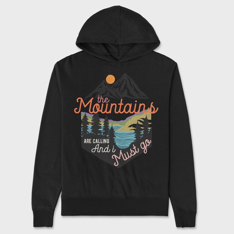 Mountain Calling Must Go, Hanorac Oversize Barbati (Unisex)