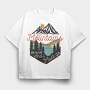 Mountain Calling Must Go, Tricou Oversize Barbati (Unisex)