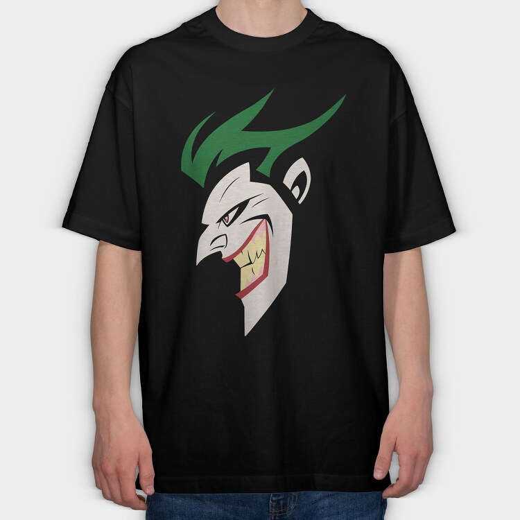 Joker Grin, Tricou Oversize Barbati (Unisex)
