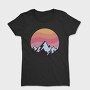 Retro Sunset Mountain, Tricou Femei