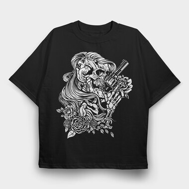 Neon Wolf Howl 2, Tricou Oversize Barbati (Unisex)