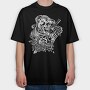 Neon Wolf Howl 2, Tricou Oversize Barbati (Unisex)