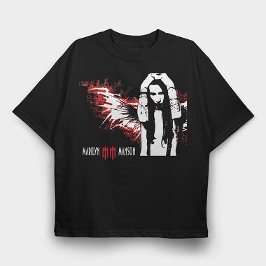 Red Monogram Face, Tricou Oversize Barbati (Unisex)