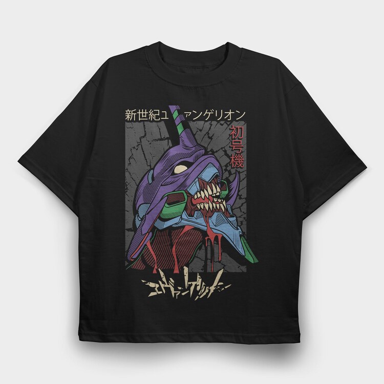 New Century Evangelion, Tricou Oversize Barbati (Unisex)