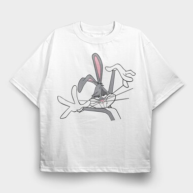 Angry Bugs Bunny, Tricou Oversize Barbati (Unisex)