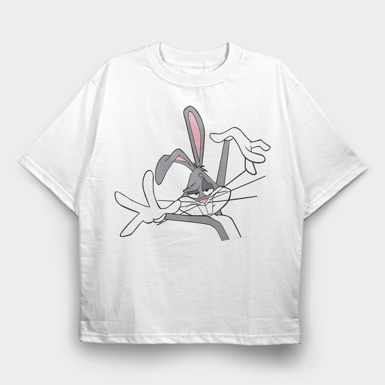 Angry Bugs Bunny, Tricou Oversize Barbati (Unisex)