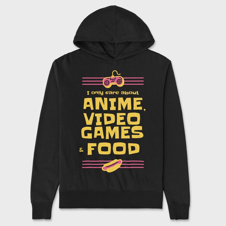 Anime Game Food Fest, Hanorac Oversize Barbati (Unisex)