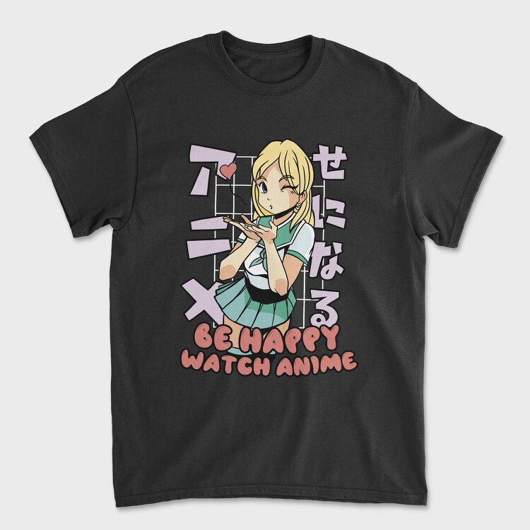 Anime Girl Love Watch, Tricou Barbati (Unisex)