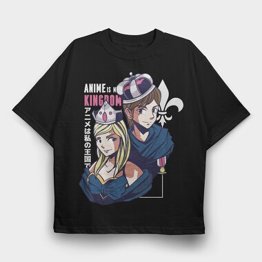 Anime Kingdom Crown, Tricou Oversize Barbati (Unisex)