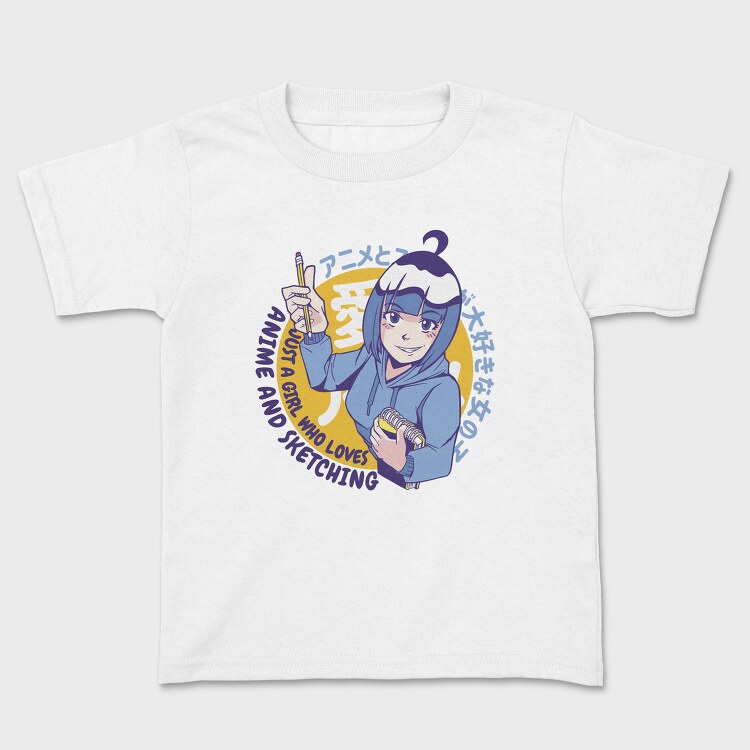 Anime Sketch Girl, Tricou Copii