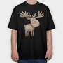 Mossy Ear Moose, Tricou Oversize Barbati (Unisex)