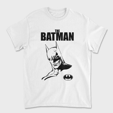 Batman Black And White, Tricou Barbati (Unisex)