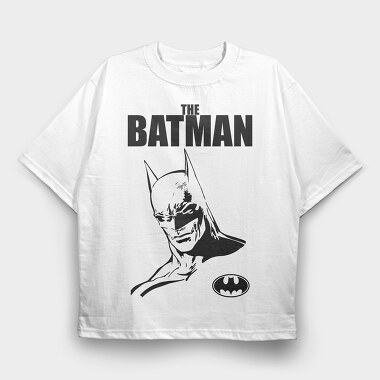 Batman Black And White, Tricou Oversize Barbati (Unisex)